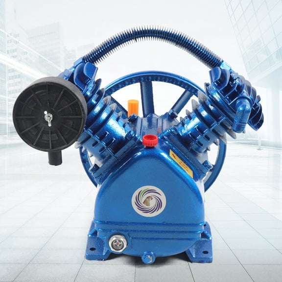 8.8cfm  175psi V Style 2 Cylinder Air Compressor Pump Motor Head Double Stage Air Tool
