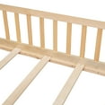 thumbnail image 6 of Miniyam Full Size Toddler Floor Bed with Safety Guardrails, Natural, 6 of 7