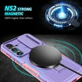 thumbnail image 3 of Dteck Magnetic Case for Samsung Galaxy S20 FE,Shockproof Silicone Case Compatible with MagSafe Slide Lens Protectio Ring Holder Kickstand Cover for Samsung Galaxy S20 FE,Purple, 3 of 10