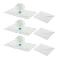 thumbnail image 2 of Paquete de 3 lindas tarjetas de agradecimiento emergentes con sobres, diseño Blanco como la nieve, 2 of 9