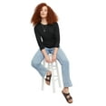 thumbnail image 3 of Hanes Women's Long Sleeve Cotton T-Shirt, Sizes XS-5X, 3 of 7