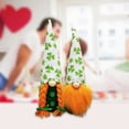 thumbnail image 5 of Fiaya Women St Patrick's Day Plush Gnomes Decoration, 2pcs Handmade Green Shamrock Gnomes Decor, 11.8x3.9inch Faceless Plush Doll for Home Irish Party Tabletop Decoration, 5 of 9