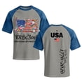 thumbnail image 4 of Usa 250th Anniversary T Shirts for Women Red Blue and White Independence Day Boyfriend Shirts 2026 Short Sleeve Patchwork Bouse Usa Flag Loose Graphic Tees L, 4 of 5