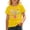 Yellow, variant on Girls Short Sleeve Cartoon Print Tee Shirts Casual Campus For Season Kids Wear Age 3-14 Years