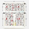 thumbnail image 2 of Emvency Christmas Kitchen Curtains Grey and Red Christmas Tree Window Curtains and Valances Set 36 Inch, Winter Short Tier Curtain for Kitchen, Small Kitchen Decor, 2 of 6