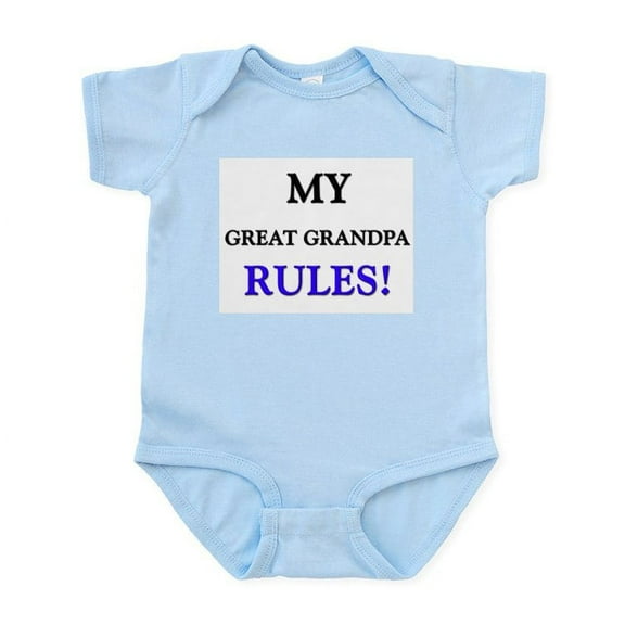 CafePress - My GREAT GRANDPA Rules! Infant Bodysuit - Baby Light Bodysuit, Size Newborn - 24 Months