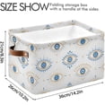 thumbnail image 3 of Coolnut Evil Eye Foldable Canvas Storage Bin, Sturdy Fabric Storage Basket with Handles, Storage Cube Box for Organizing Shelf Nursery Toy Closet 2PCS#1116 Home Decor, 3 of 7