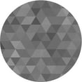 thumbnail image 1 of Ahgly Company Indoor Round Patterned Carbon Gray Area Rugs, 7' Round, 1 of 6