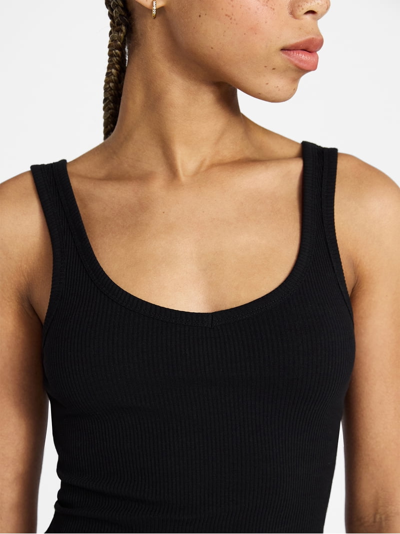 No Boundaries Cropped V-Neck Tank Top, Women's XXS-XXL - Walmart.com