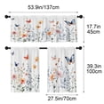 thumbnail image 3 of Kitchen Short Curtain Pair, 2D Printed Polyester Half Window Curtains, Waterproof Oil-Resistant Light Filtering, 137 x 45 cm, 70 x 100 cm, 3 of 6