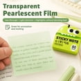 thumbnail image 3 of 6pcs Glitter Transparent Sticky Notes,Pull Out Sticky Notes with Cute Fruit Dispensers,Clear Memo Pads for Book,Office,Bible, 3 of 7
