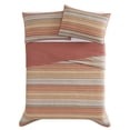 thumbnail image 5 of Brooklyn Loom Sunset Stripe Yarn Dye Orange Cotton 3-Piece Full/Queen Quilt Set, stripe themed, for Men and Women, OEKO-TEX Certified Confidence, 5 of 8