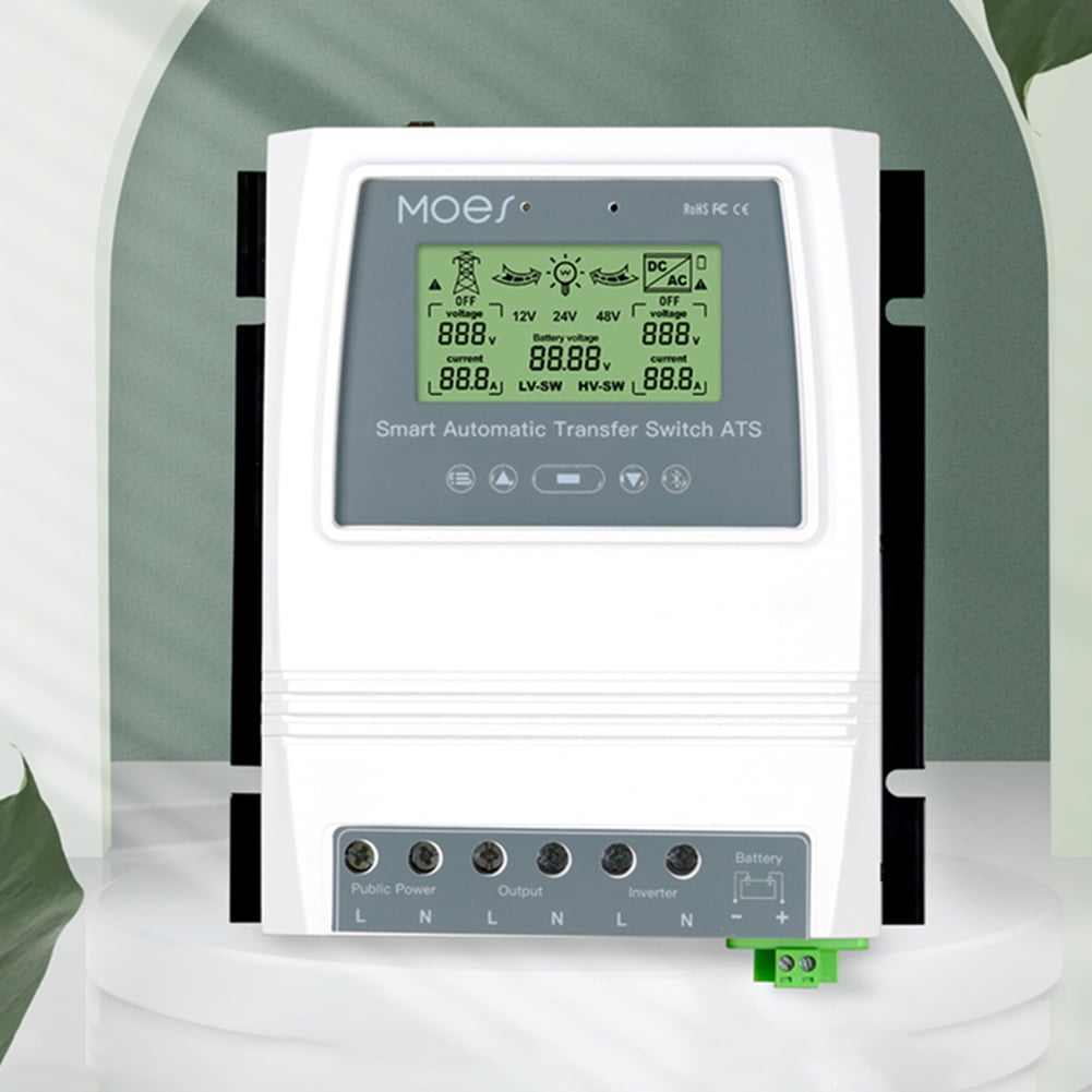 LCD ATS Switcher AC Test Auto Distinguir Manual Automatic ATS Transfer ...