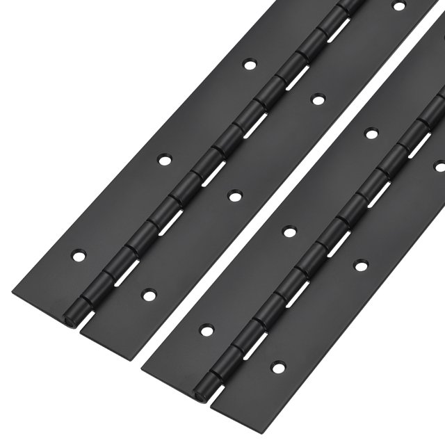 Unique Bargains Piano Hinge 18 Inch x 2inch, 2pcs Stainless Steel Continuous Hinge Piano Hinges for Cabinets, 0.059' Leaf Thickness
