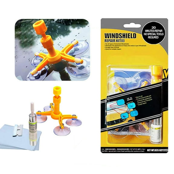 Car Windshield Repair Kit - Windshield Chip Repair Kit with Windshield Repair Resin for Fix Auto Glass Windshield Crack Chip Scratch