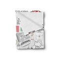 thumbnail image 2 of American Soft Flannel Fleece Blanket, New York City Culture Metropolitan Museum Broadway Crossroad Wall Street Sketch Style, Cozy Plush for Indoor and Outdoor Use, 60" x 80", White, by Ambesonne, 2 of 5