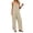 Beige, variant on Jumpsuits for Women Spaghetti Strap Scoop Neck Lounge Summer Outfits Wide Leg Sleeveless Loose Fit Flowy Casual Rompers with Pockets Dark Blue L