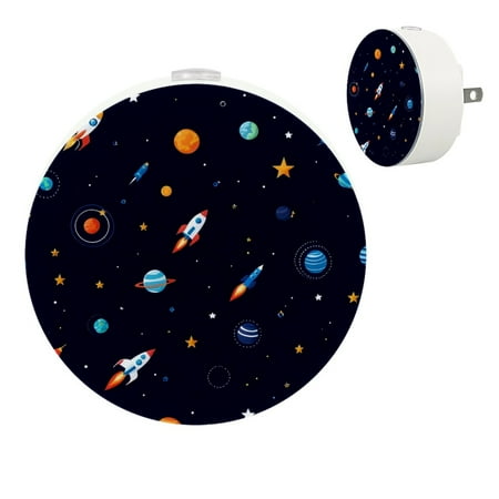 

YZUOUZY Night Light Lamps for Bedroom Bedroom Lamps Set of 2 Space Icons Infographics Elements