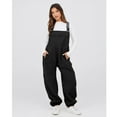 thumbnail image 2 of Lentta Womens Warm Winter Fleece Overalls Casual Loose Sherpa Jumpsuits Fuzzy Ski Pants with Pocket, 2 of 7