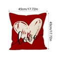 thumbnail image 2 of EWASWON Valentine's Day Red Pillow Cover 45x45cm/18in - "Be My Valentine" Distressed Heart Washable Pillowcase for Home Sofa, 1 Case (Insert Not Included), 2 of 7
