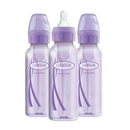 Dr. Browns™ Options+™ Anti-Colic Baby Bottles with Level 1 Nipples, Purple 3 Pack 8 oz
