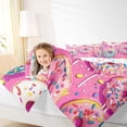 thumbnail image 4 of Feelyou Pink Donut Kids Full Size Comforter Sets, Cartoon Dessert Party Bedding Sets, 3pcs, 4 of 8