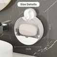 thumbnail image 2 of 2PCS Bathroom Wall Storage Soap Box Set With Punch-Free Suction Design, 2 of 7