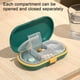 thumbnail image 5 of Cortador De Medicinas 2 en 1 caja de plástico compartimentada para medicinas soporte para vitaminas para viajes (verde) Likrtyny Cuidado Belleza, 5 of 7