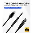 thumbnail image 2 of USB TYPE-C to MINI XLR OCC Cable for AKG Q701 K240S K271MK K272 K371 K141 K171 K175 K245 K275 K181DJ K267 K701 K702 K712PRO K553MKII Pioneer HDJ-2000 HDJ-2000MK II H118 H128 DT1990Pro DT1770Pro, 2 of 10