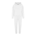 thumbnail image 5 of Jalioing Sportsuit Sets for Women Wide Straight Leg Sweatpants Pullover Sweatshirt with Pockets Hooded Suits (Large, White), 5 of 5