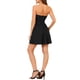 thumbnail image 3 of Vestido Mini de Flare sin Mangas con Escote Corazón y Cierre para Mujeres Chic INSPIRE en Negro XS, 3 of 8