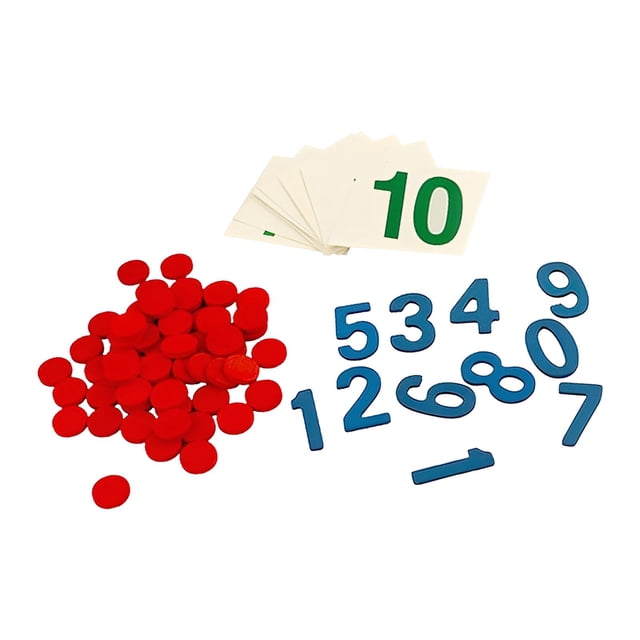 Tarjetas y contadores Montessori Entrenamiento Aprendizaje temprano de matemáticas Manipuladores de matemáticas para Estilo A