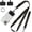 Black Gold, variant on Cell Phone Lanyard, Wrist Lanyard for Keys, Adjustable Crossbody Shoulder Neck Strap with Phone Tether Tabs Universal Lanyards for ID Badges, Card Holder, Most Smartphones (Black Gold)