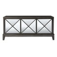 thumbnail image 4 of Wallaston Mirrored Media Cabinet, Light Brown Storage Console with Push-to-Open Doors for Living Room, 4 of 9