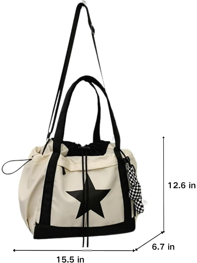 Star Messenger Bag, Vintage Star Tote Bag Y2K, Cute