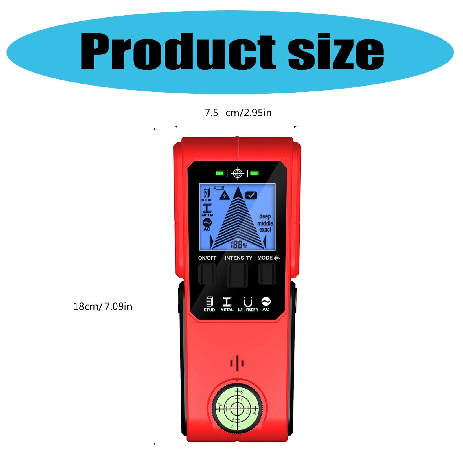 Advanced Portable Wire Pipe Power Scanner Wall Detector for Finding Metal Pipe and Electrical Wire with Ease Easy To Use