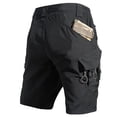 thumbnail image 5 of hlysgo Men's Cargo Shorts Lightweight Stretch Ripstop Hiking Work Shorts Waterproof Casual Shorts with Multi Pockets Black,3xL, 5 of 6