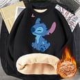 thumbnail image 2 of Sudadera de cuello redondo de Disney Stitch para adultos, sudaderas gruesas de Anime de dibujos animados, ropa cálida de manga larga, regalo de cumpleaños lindo, Invierno, 2 of 4