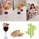 thumbnail image 4 of Kearding Tapa de copa de vino de bambú de madera para reuniones elegantes y funcionales Nuevas herramientas de doble propósito para reuniones Cocina y Comedor, 4 of 6