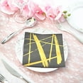 thumbnail image 3 of Balsa Circle 100 Pieces 13" x 13" Gold Black Metallic Abstract Paper Napkins, 3 of 7