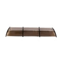 thumbnail image 5 of Tcbosik 118" x 38" Window Awning Door Canopy Household Application Door & Window Rain Cover Eaves Canopy Patio Awnings, Brown Board & Black Holder, 5 of 7
