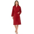 thumbnail image 3 of TowelSelections Women's Robe, Turkish Cotton Terry Shawl Bathrobe X-Large/XX-Large Cranberry, 3 of 6