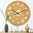 thumbnail image 2 of Designart 'Retro Golden Clouds In The Sky' Mid-Century Modern Wood Wall Clock, 2 of 5