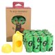 thumbnail image 1 of KAIYANG Bolsas biodegradables para desechos de perros, de HDPE+EPI/D2W, con diseño de huesos, 16 rollos, con dispensador, color verde y multicolor, 1 of 5