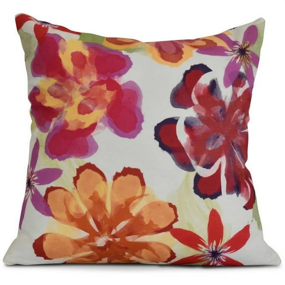 Simply Daisy, Ani, Floral Print Outdoor Pillow