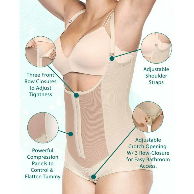 Women's Body Shaper Tummy Compression Thong Girdle C-section Shapewear  Bodysuit 