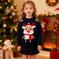 thumbnail image 2 of DHFJKG Toddler Boys Girls Christmas Sweater Cartoon Reindeer Warm Knitted Sweater Long Sleeve Crewneck Knitwear Comfort Tops, 2 of 5