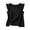 c01Black, variant on JGGSPWM (S-5XL) Plus Size Summer Tops for Women Casual Solid Ruffle Cap Sleeve Round Neck Casual Blouse Shirts Trendy Going Out Tunics Black S