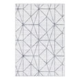 thumbnail image 3 of Unique Loom Matrix Trellis Collection Area Rug - Geometric (4' 1" x 6' 1" Rectangle White/Gray), 3 of 7