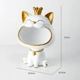 thumbnail image 4 of Lucky Cat Statues Feng Shui Figurine Key Bookcase Shelf Decor Key Sundries Storage Home Decor White, 4 of 8